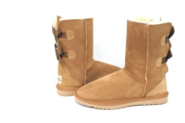 Picture of Bella Bow Boots Chestnut Size AU L9 M8