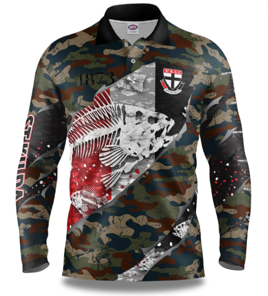 Picture of AFL Fishing Shirt Skeletor St Kilda