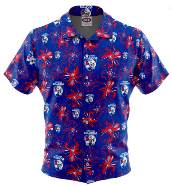 Picture of AFL Hawaiian Shirt Hibiscus Bulldogs