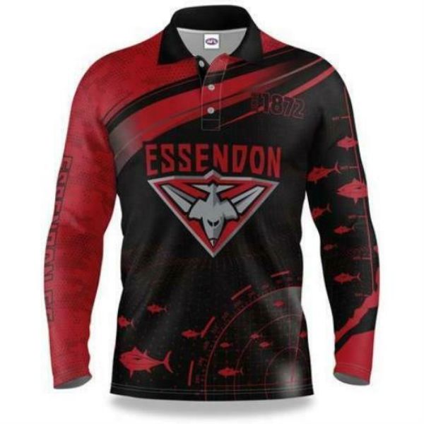 Picture of Fishing Shirt Skeletor AFL Essendon