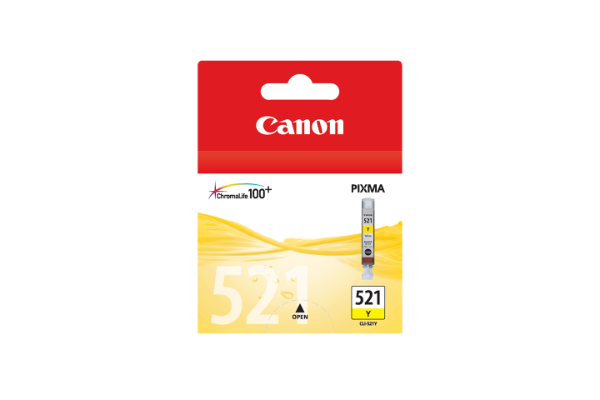 Picture of Canon CLI-521 Ink Cartridge, Yellow (CLI-521Y)