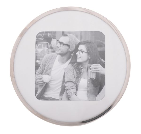 Picture of Silver Curve Round Frame 4x4