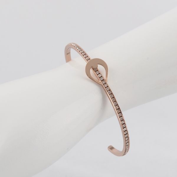 Picture of SAB066 Rose Rhinestone Buckle Cuff Bangle